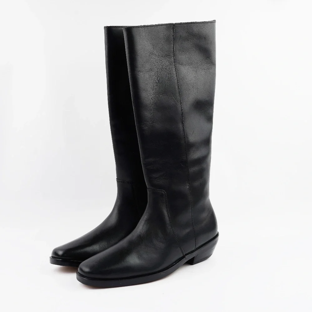 New MADEWELL The Antoine Tall Boot in Black Leather - Picture 6 of 8